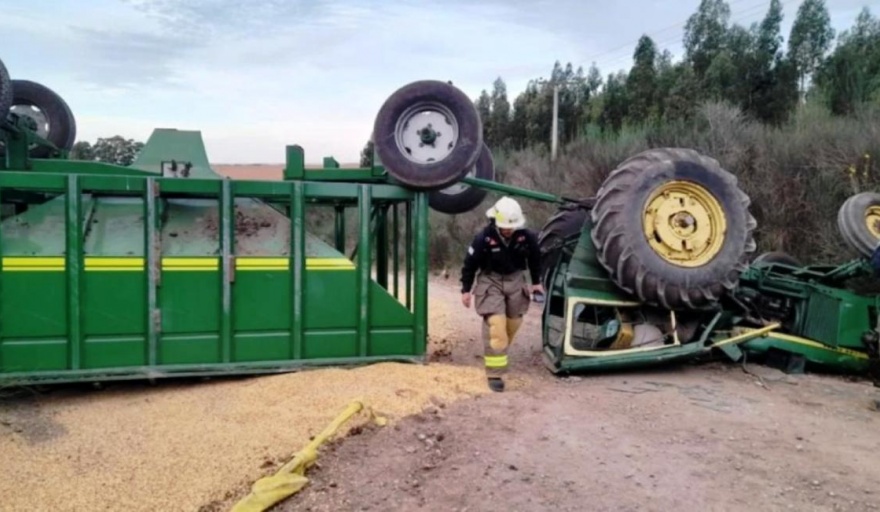 El Faro Balcarce Un trabajador rural murió aplastado por el tractor